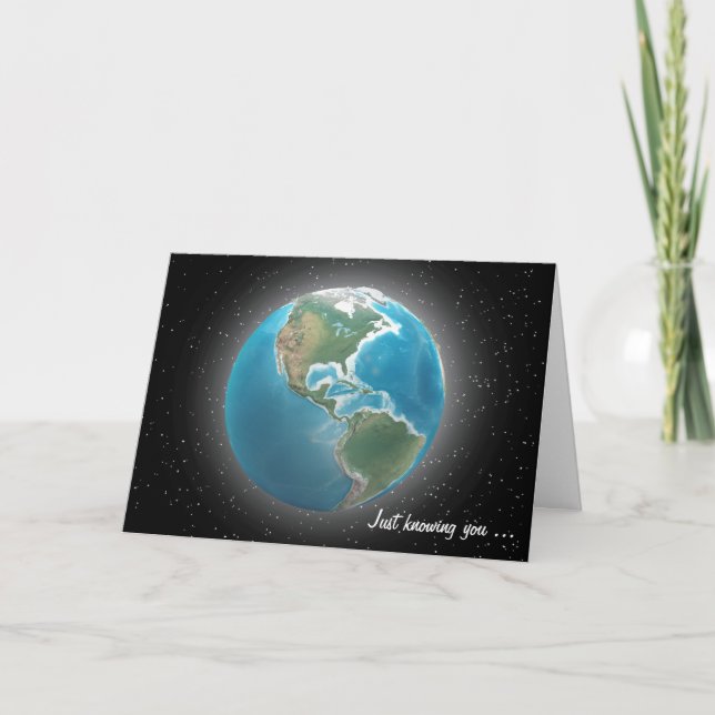 Thank You World And Stars Card (Front)
