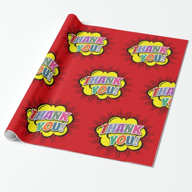 Thank You Wrapping Paper (Unrolled)