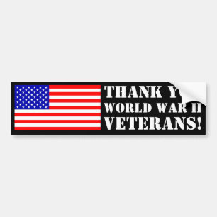 Thank You WW2 Veterans! Bumper Sticker