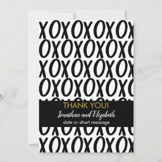 Thank You XOXO Hugs Kisses Minimalist Card