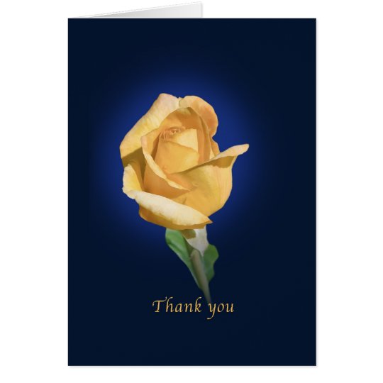 Thank You, Yellow Rose Bud Card