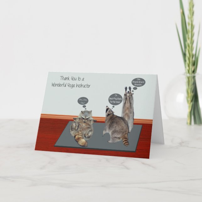 Thank You, Yoga Instructor Greeting Cards (Front)