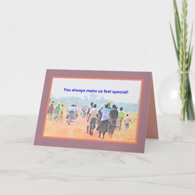 THANK YOU /"You Always Make Us Feel Special"  Card (Front)