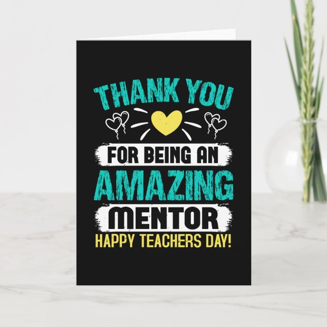 Thank you you for being an amazing mentor card (Front)