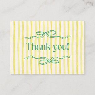 Thank You You Just Made Our Hearts Happy. Yellow Card