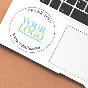 Thank You, Your Logo or Art, Name & Website Round
