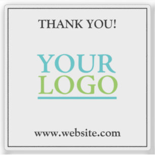 Thank You, Your Logo or Art, Name & Website Square