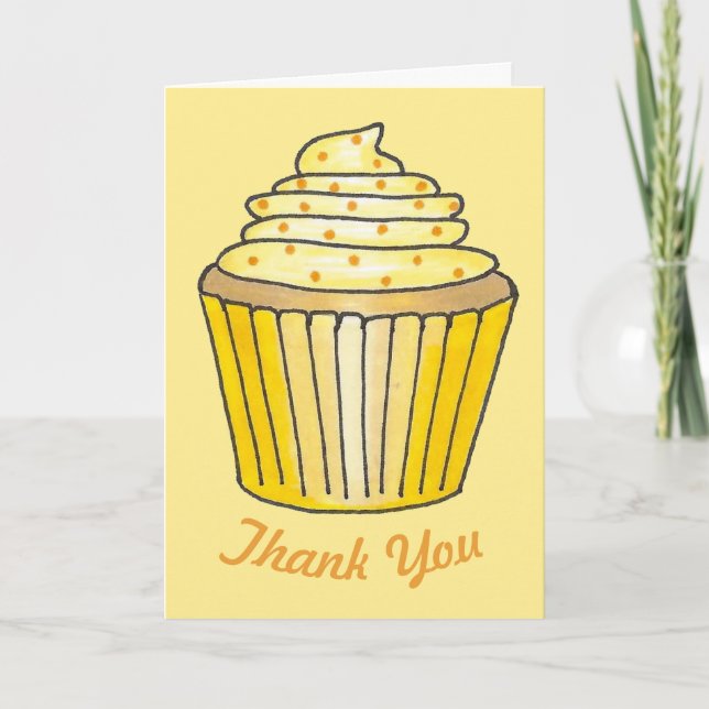 Thank You You're Sweet Lemon Yellow Cupcake Cake (Front)