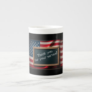 Thank youi for your service! bone china mug