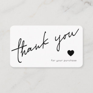 Thank Your For Your Purchase Customisable QR Card