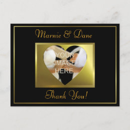 Thank Your Postcard| Golden Black Collection Postcard