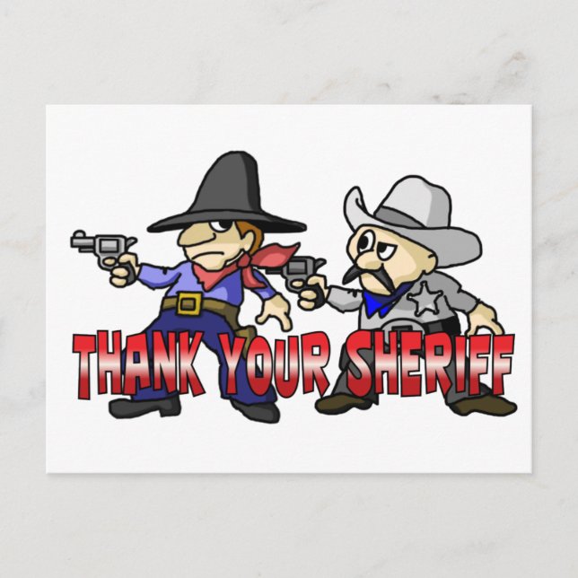 Thank Your Sheriff Postcard (Front)
