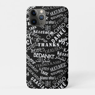 Thank Your Text iPhone Case Black or Choose Colour