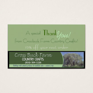 Thank yous3 - Crossbuck Farm Business Card