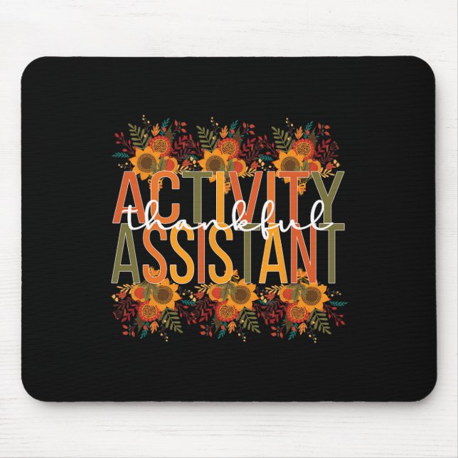 Thankful Activity Istant Thanksgiving  Mouse Mat (Front)