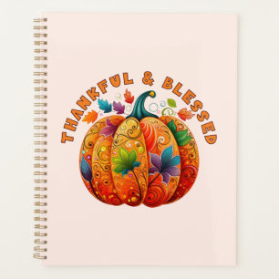 Thankful and Blessed Autumn Pumpkin Planner