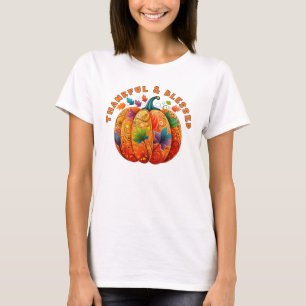 Thankful and Blessed Autumn Pumpkin T-Shirt
