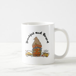 "Thankful and Blessed" Gnome with Honey and Pie Coffee Mug
