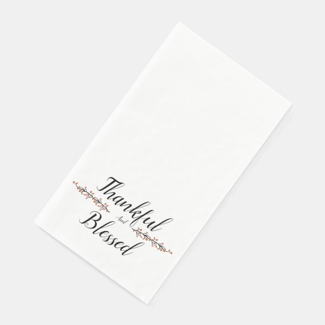 Thankful and blessed napkin (Corner)