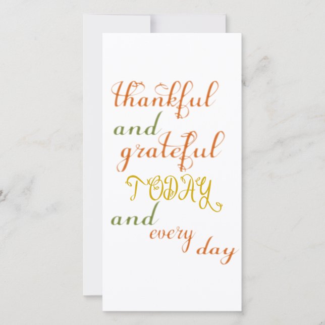 Thankful and Grateful card (Front)