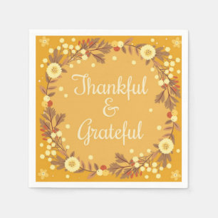 Thankful and Grateful Napkin