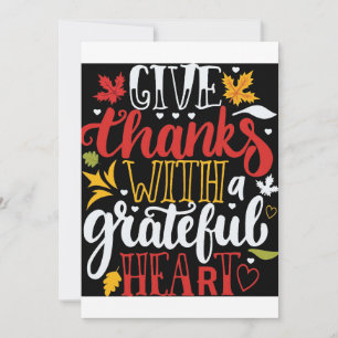 Thankful And Grateful Thanksgiving Day Invitations