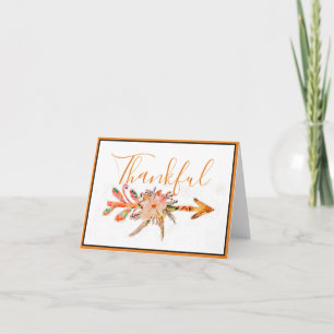 Thankful arrow card