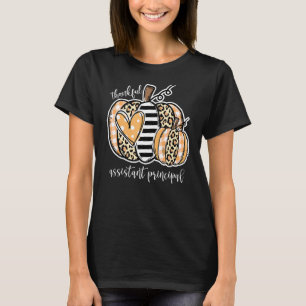 Thankful Assistant Principal Leopard Pumpkin Thank T-Shirt
