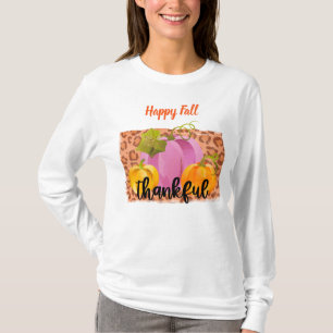 Thankful Autumn Customise Text T-Shirt