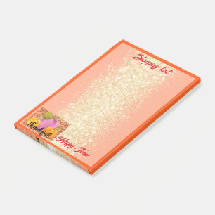 Thankful Autumn Customize Text and Color Post-it Notes