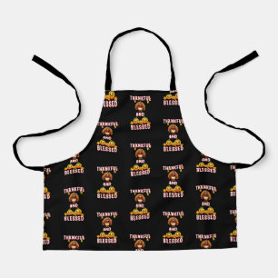 Thankful Blessed 23 US Maple November Thanksgiving Apron