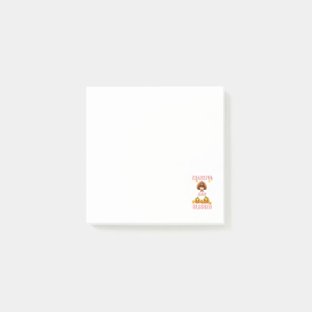 Thankful Blessed 23 US Maple November Thanksgiving Post-it Notes (Front)