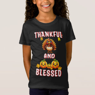 Thankful Blessed 23 US Maple November Thanksgiving T-Shirt