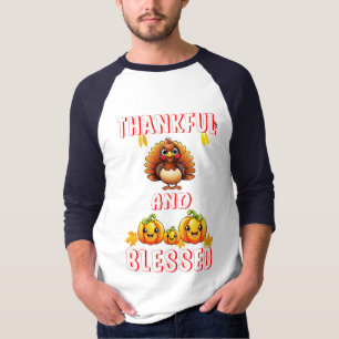 Thankful Blessed 23 US Maple November Thanksgiving T-Shirt
