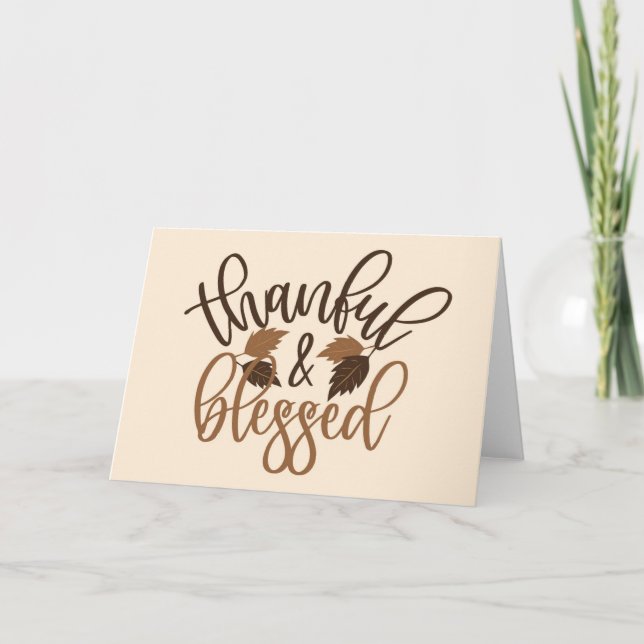 Thankful & Blessed Card (Front)