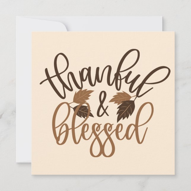 Thankful & Blessed Card (Front)
