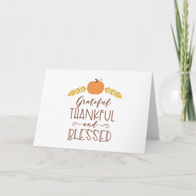 Thankful & Blessed Card (Front)