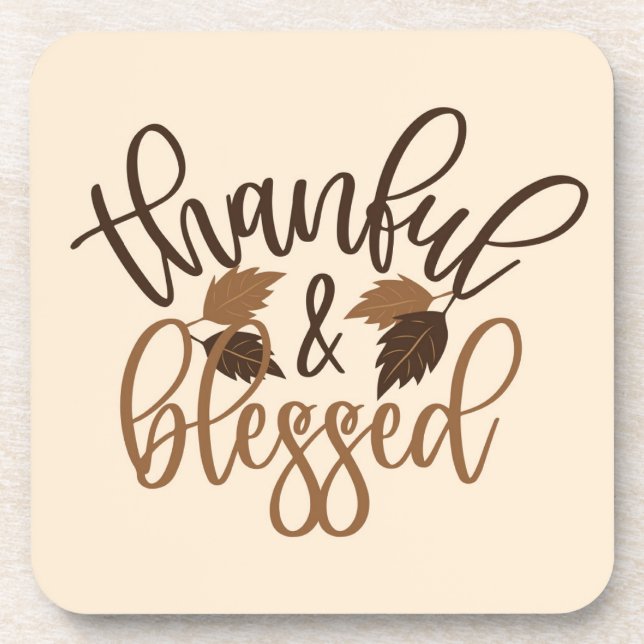 Thankful & Blessed Coaster (Front)