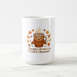 Thankful Blessed Coffee Thanksgiving Coffee Mug