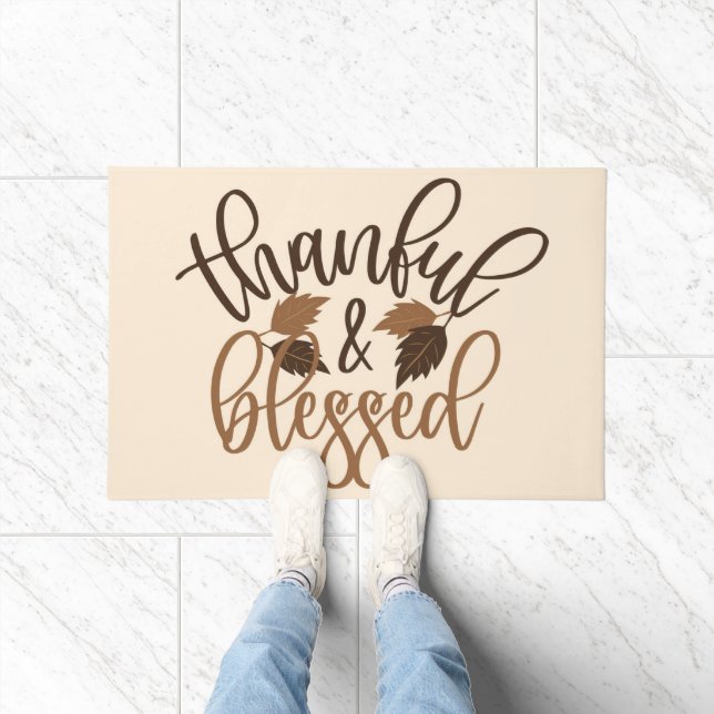 Thankful & Blessed Doormat (Indoor)