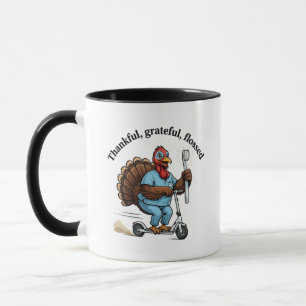 Thankful Blessed Flossed Turkey Dental Feast Mug