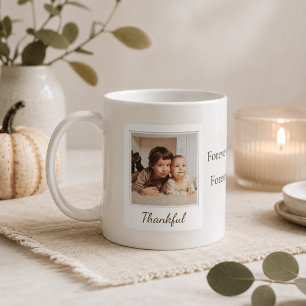 Thankful & Blessed Polaroid Photo Custom Gift Coffee Mug