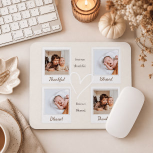 Thankful & Blessed Polaroid Photo   Custom Gift Mouse Mat