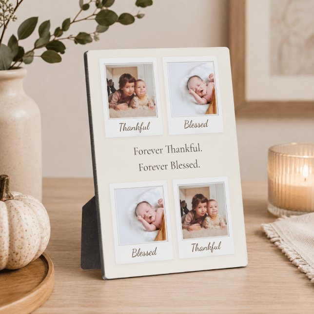 Thankful & Blessed Polaroid Photo | Custom Gift Plaque (Creator Uploaded)