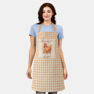 Thankful & Blessed Pumpkin   Fall Thanksgiving  Apron