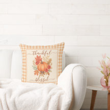 Thankful & Blessed Pumpkin | Fall Thanksgiving