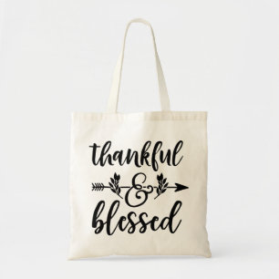 Thankful & Blessed Tote Bag