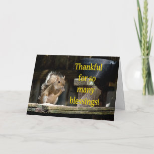 Thankful Blessings Nature Wildlife Thank You Card