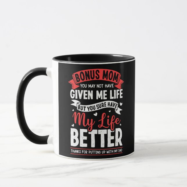 Thankful Bonus Mum Stepmother Stepmom For Mug (Left)