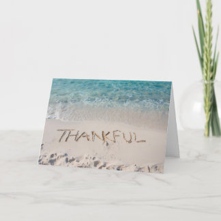 🏝️ Thankful by the Sea - Coastal Thanksgiving Card